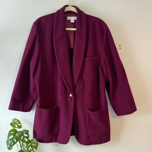 PENDLETON PURPLE WOOL BLAZER JACKET